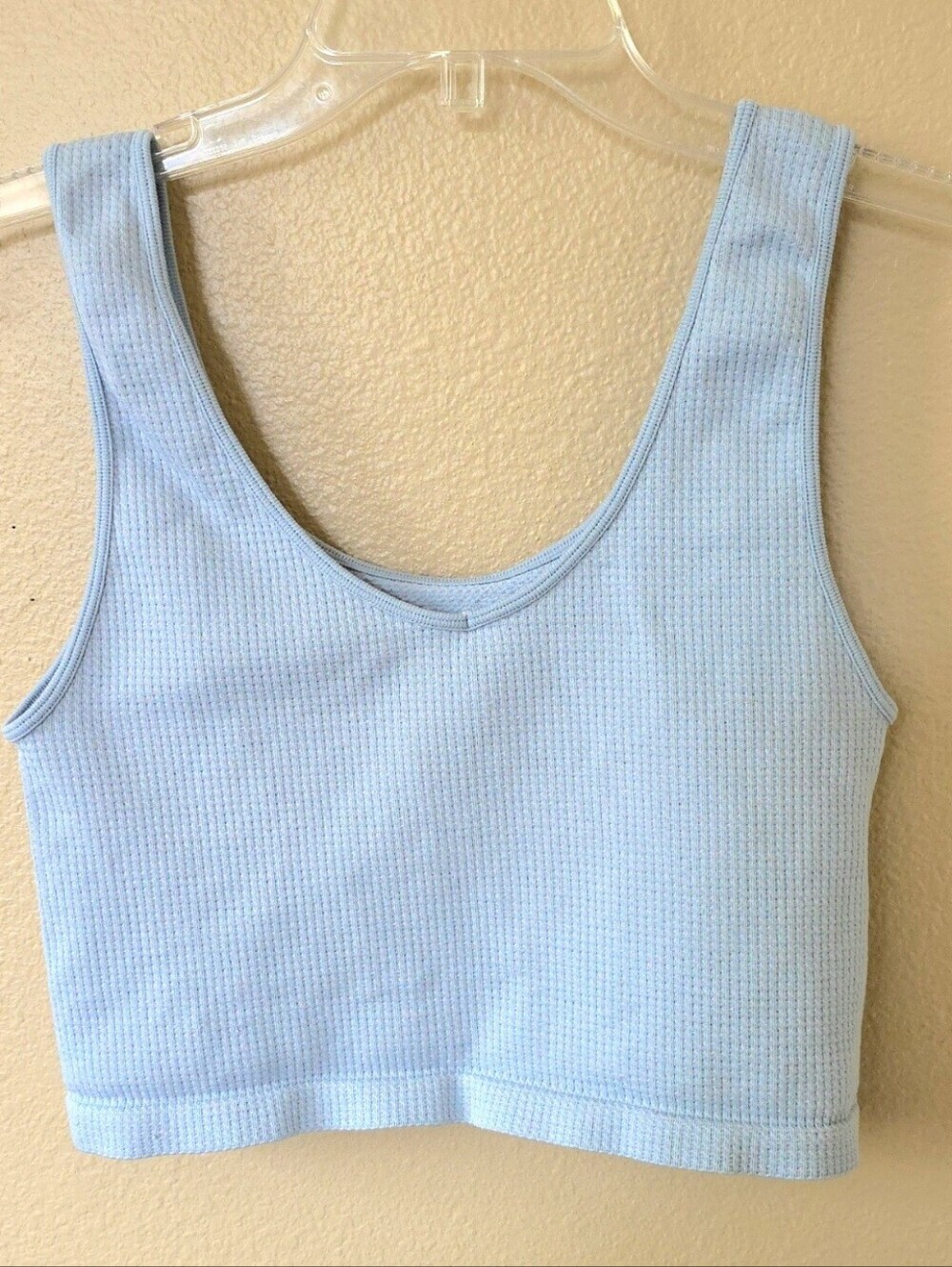 Aeropostale Womens Blue Knit Cropped Tank Casual Summer - Size Large